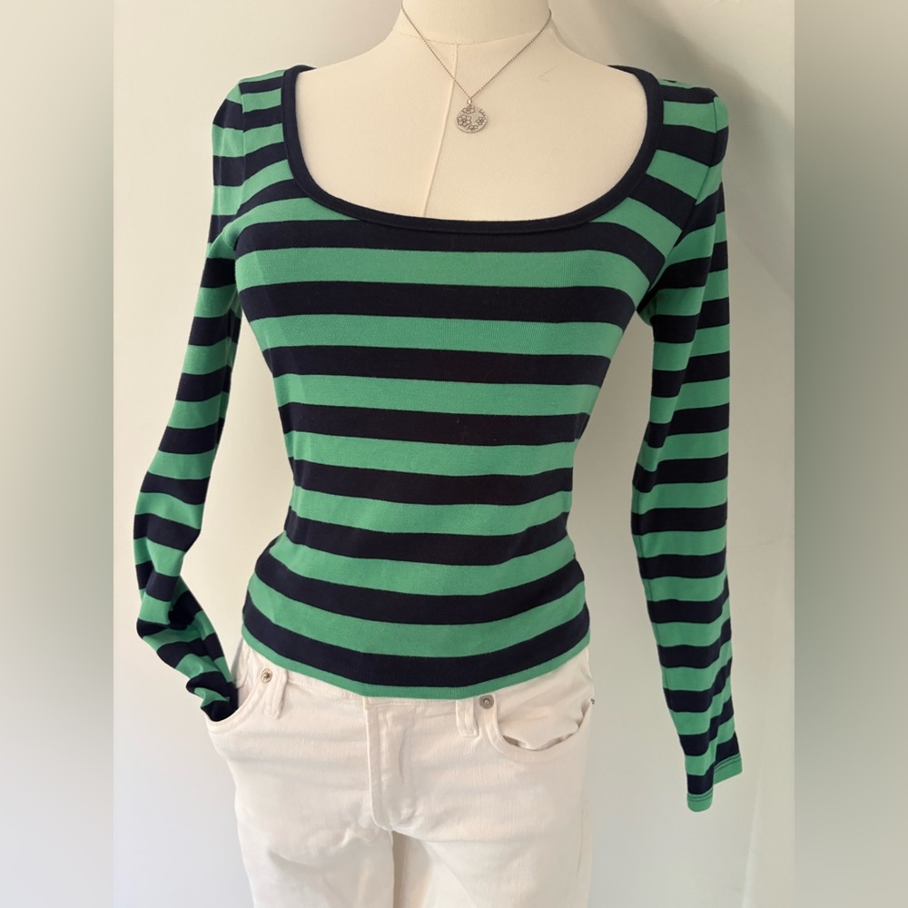 J. Crew EUC rugby stripe 100” cotton top